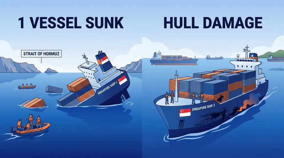 Two Singapore-registered container vessels struck in Strait of Hormuz