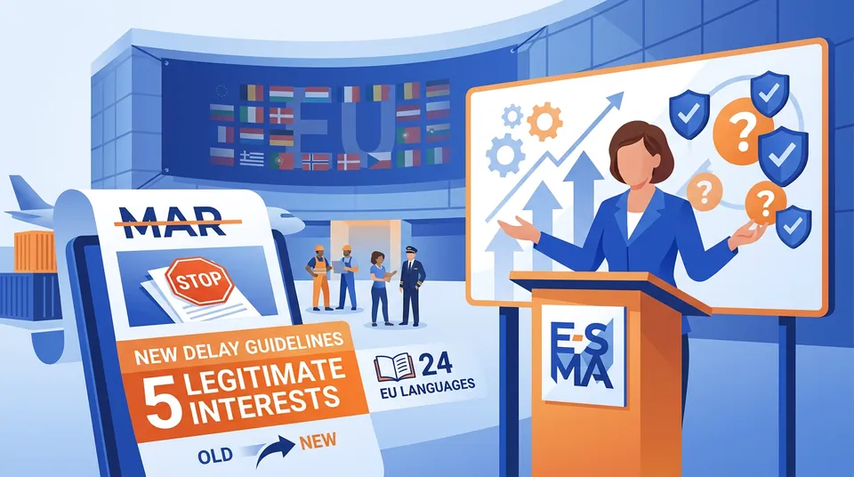 ESMA finalises updated guidelines on delay in disclosure of inside information under MAR