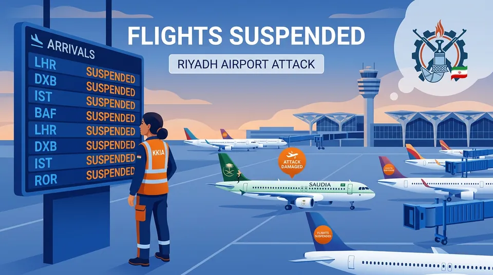 Airlines suspend flights to Riyadh after Houthi missile attack damages Saudia aircraft